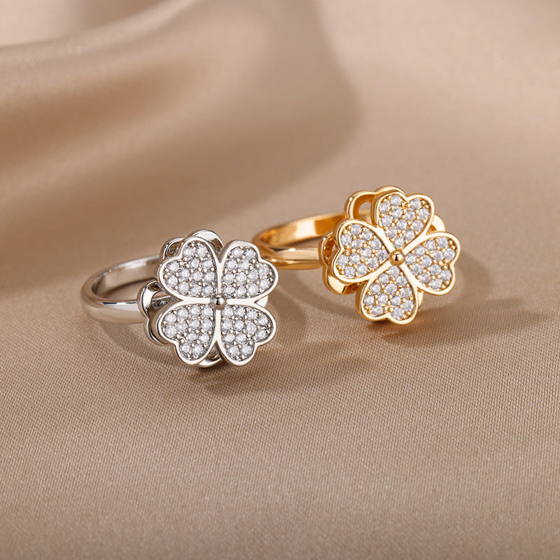 Rotatable Flower Rings