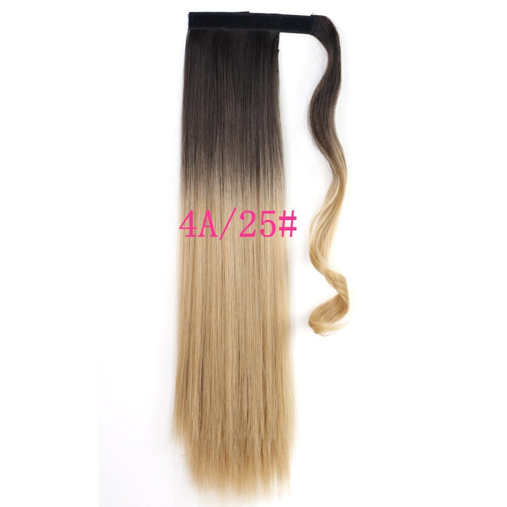 Long Straight Wrap Around Clip In Ponytail Hair Extension Heat  Tail  Hair