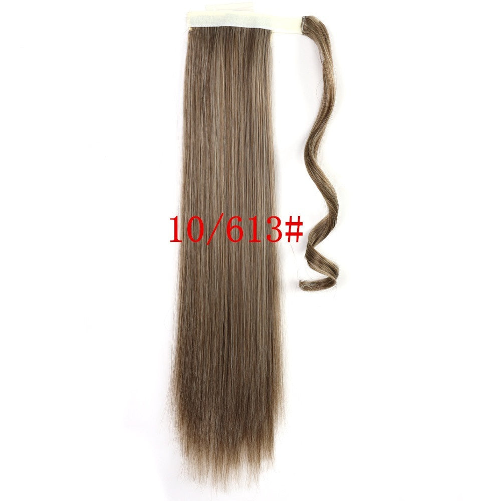 Long Straight Wrap Around Clip In Ponytail Hair Extension Heat  Tail  Hair