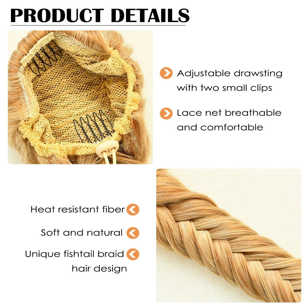 Braided Fishtail Horse Tail Women's Wig