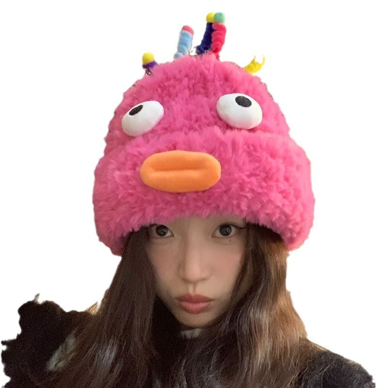 Plush Hat Cute Fleece-lined