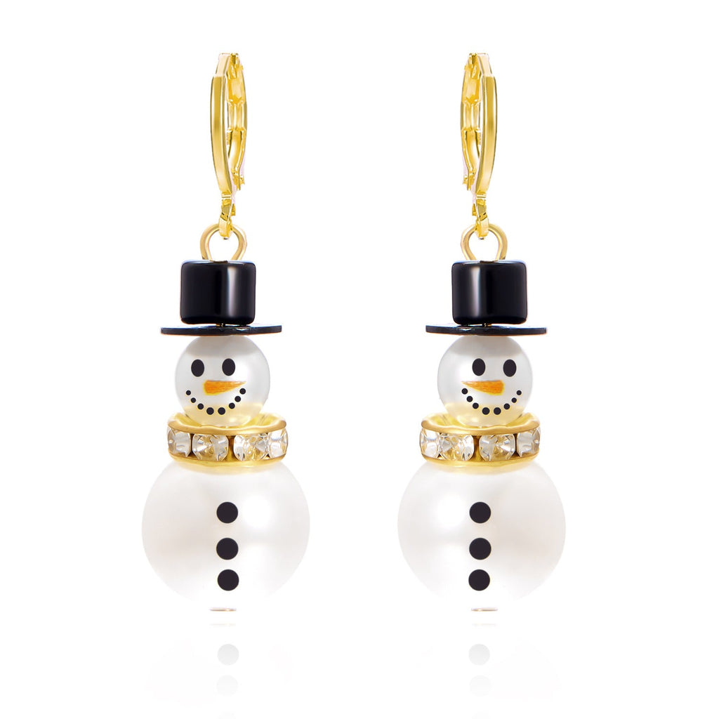 Snowman Pendant Earrings