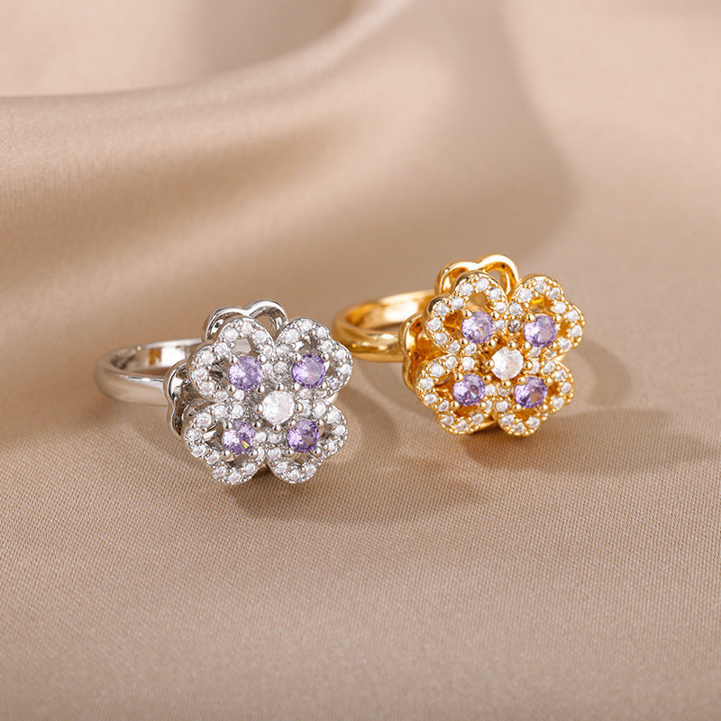 Rotatable Flower Rings