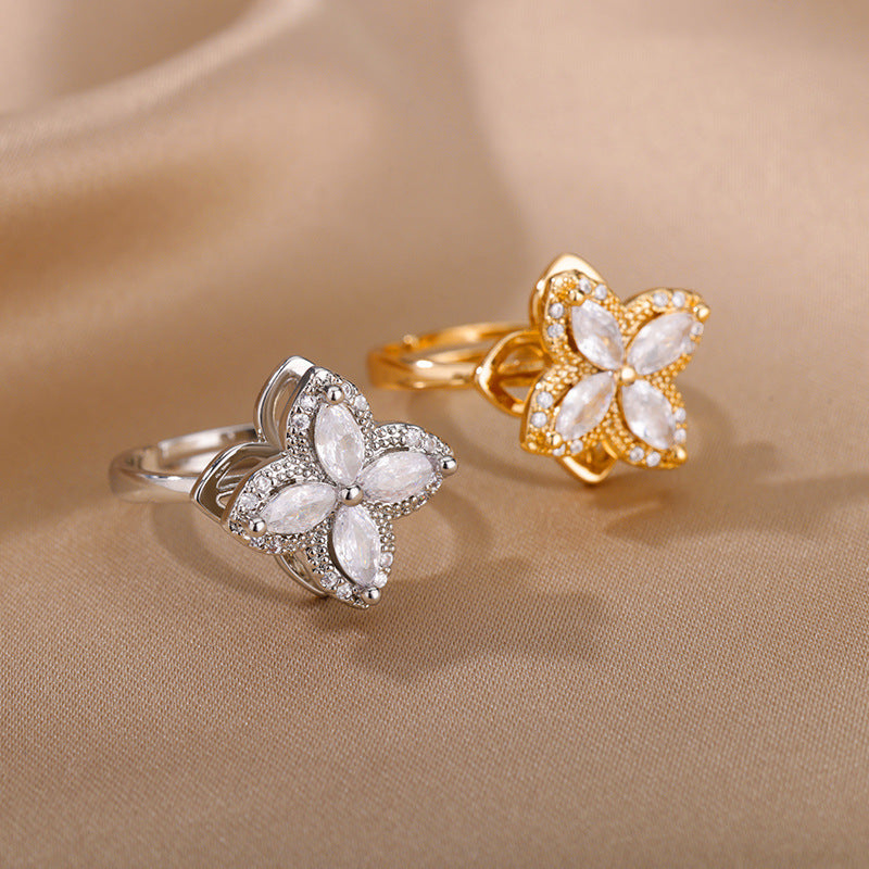 Rotatable Flower Rings