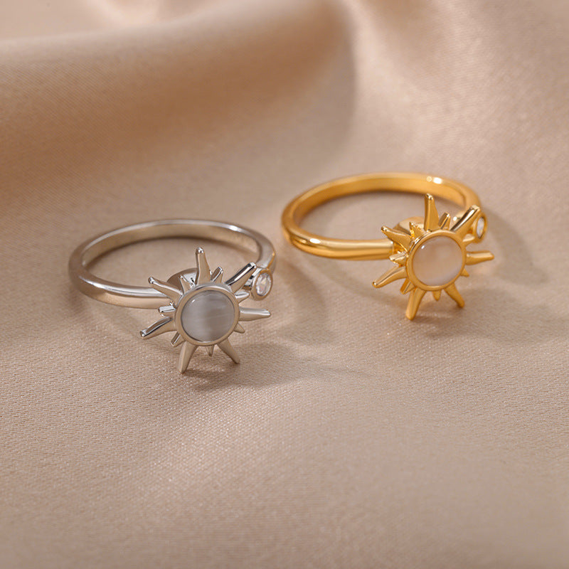 Rotatable Flower Rings