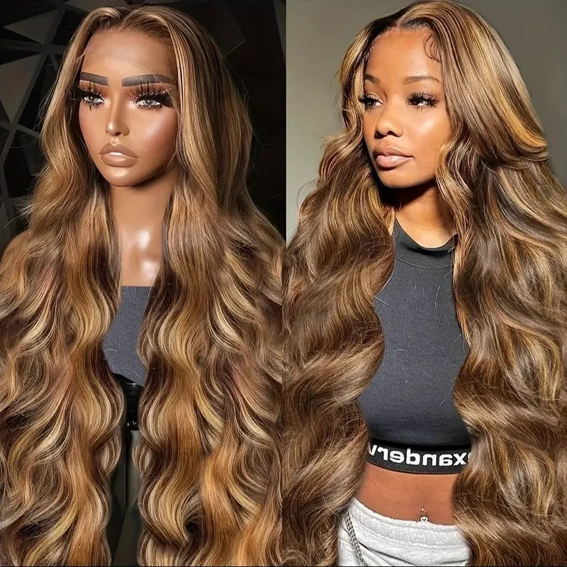 Women's Big Wave Long Curly Hair Highlight Wig